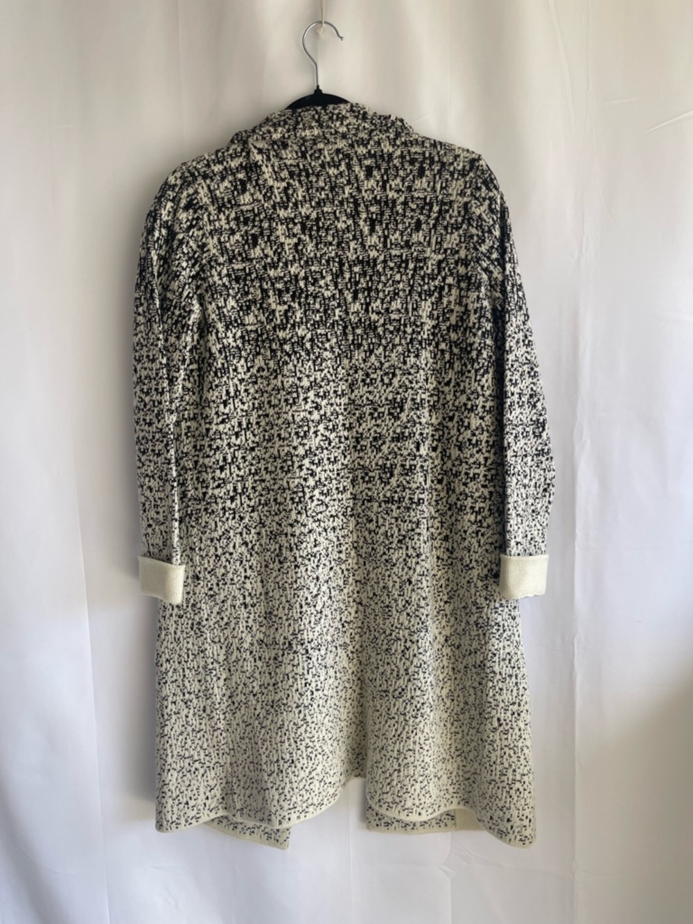 Athleta Black and White Speckled Long Coat - Picture 5 of 6